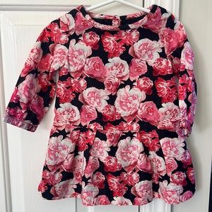 Baby Gap floral long sleeve dress size 18-24 months